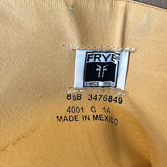 Frye Phillip Harness Tall Leather Riding Boots Gray 3476849 Womens Size 8.5 B - Picture 12 of 16